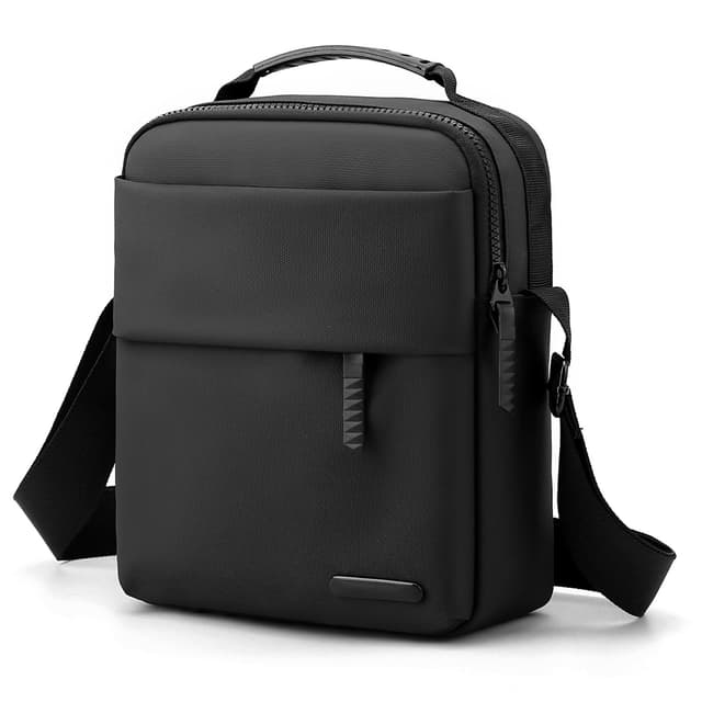 Vpoofree Umhängetasche Herren,Schultertasche Herren,Herren Tasche Umhängen,Herrentasche zum Umhängen,Shoulder Bag Men Wasserdichte Crossbag Brusttasche Handytasche für Tägliches Leben Reise Schwarz Umhängetasche Herren