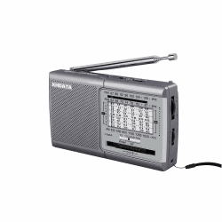 XHDATA D219 UKW/FM/AM Radio Batteriebetrieben Weltempfänger MiniRadio,KurzwelleRadio Retro für Haushalt Outdoor Camping Wandern TragbaresRadio Grau Gris