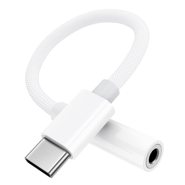 USB C auf Klinke Adapter 【MFi Zertifiziert】 USB-C-auf-Klinke 3.5mm Kopfhörer Adapter Kompatibel mit iPhone 15/15 Pro/15 Pro Max/16/16 Pro/16 Pro Max, Samsung Galaxy S24 S23 S22