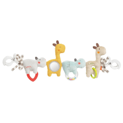 Fehn Kinderwagenkette Baby Mobile Loopy & Lotta – Babymobile Kette mit süßen Anhänger Figuren - Babyspielzeug zum flexiblen Aufhängen - Kinderwagen Spielzeug für Babys und Kleinkinder ab 0+ Monaten Angebot bei HelloDeals