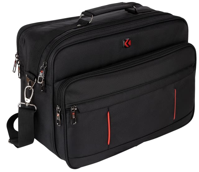 EAAKIE Arbeitstasche Umhängetasche Flugbegleiter Herrentasche XXL Querformat 1