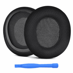 Ersatz Ohrpolster für SteelSeries Arctis 1/3 / 5/7 / 9 / Pro & Prime Wireless Gaming Kopfhörer usw. von MMOBIEL - Mesh Gewebe Kopfhörer Ohrpolster – Schwarz Mesh Fabric