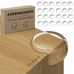 FUHOMI 24 Stücks Kantenschutz Baby Eckenschutz Baby Selbstklebend Transparent Tischkantenschutz Eckschutzkanten Baby kindersicherung Mit Verbessertem Superkleber für Baby Sicherheit (24PCS) Angebot bei HelloDeals