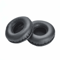 Yizhet 1 Paar 80mm Runde Ersatz Ohrpolster aus Kunst Leder Kompatibel mit Sennheiser ATH Sony AKG Philips Audio-Technica Kopfhörer (Durchmesser 80mm, Schwarz)
