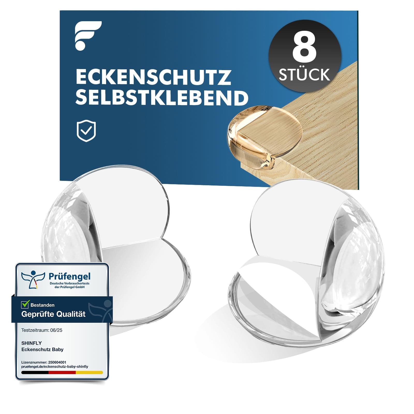 shinfly Eckenschutz Baby, 8 Stück Rund Kantenschutz Baby Selbstklebend Transparent Tischkantenschutz, für Scharfen Kantenschutz Verschiedene Möbelecken das Baby vor Verletzungen zu Schützen Kugel - 8 Stück