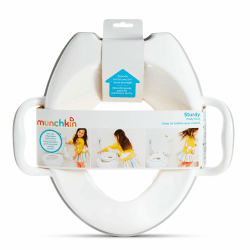 Munchkin Sturdy Toilettensitz für Kinder| Töpfchentrainingssitz mit Griffen & Beinen | Ideal für Kleinkinder & Kinder | Weiß Training Seat