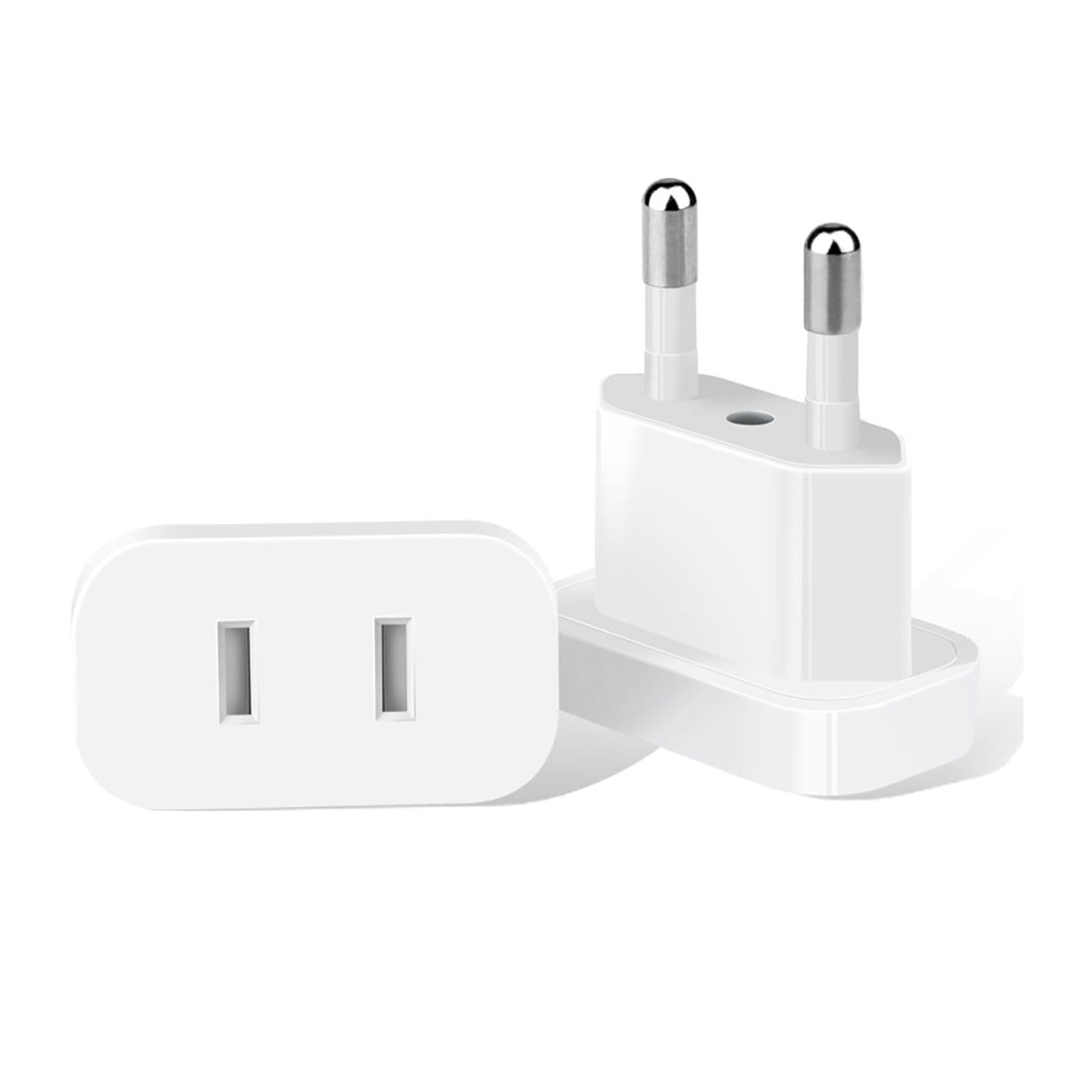 VIEVRE 2 Stück EU Stecker Adapter,US to EU Adapter für Steckdosen,Steckeradapter Japan Deutschland,Adapter Eurostecker 2 Stück Weiß Angebot bei HelloDeals