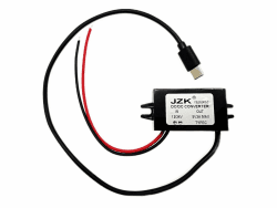 JZK Auto Stromwandler 12V 24V auf 5V 3A Step Down Konverter Mit Typ C Adapter, 15W Buck-Konverter, Spannungsreduzierer Regler für Auto, LKW, Boot