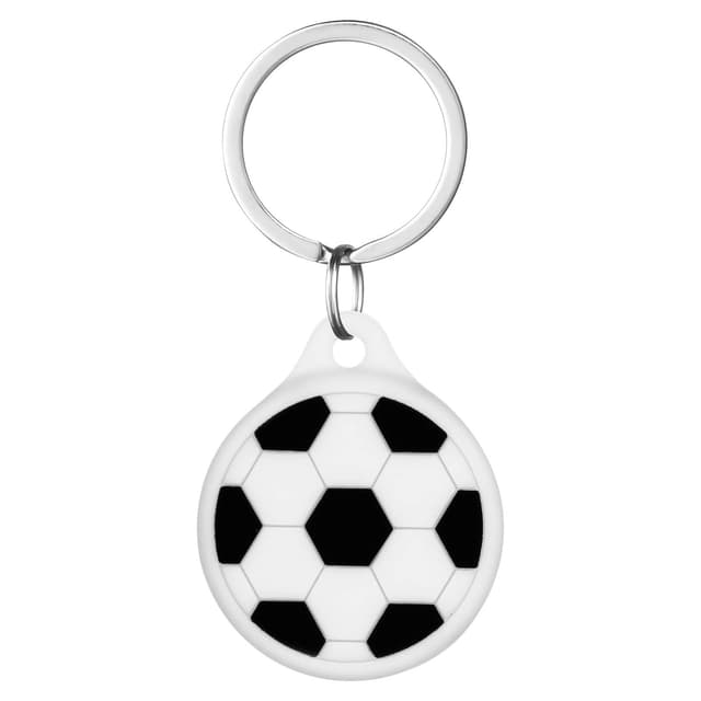 AXFEE AirTag Schutzhülle, Silikon Keyring Schutzhülle Kompatibel mit AirTags, Schutzhülle für Apple AirTags, Mini Apple AirTags Case, Hülle Schlüsselanhänger Case, Leicht Cover mit Schlüsselanhänger 1 Stück – Fußball Einheitsgröße