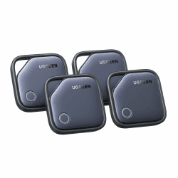 UGREEN FineTrack 4 Pack kompatibel mit Apple Find My (nur iOS), Bluetooth Tracker für Gepäck, Schlüsselfinder, Finder für Schlüssel, Koffer, Reisepässe Smarttag mit Austauschbarer Akku