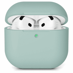 AOTUAO Hülle Kompatibel mit AirPods 4 Hülle Case (2024), Weiches Silikon Stoßfeste Schutzhülle für AirPods 4. Generation Case Cover mit Voller Sturzschutz, Front-LED Sichtbar, Cloud Grey Angebot bei HelloDeals