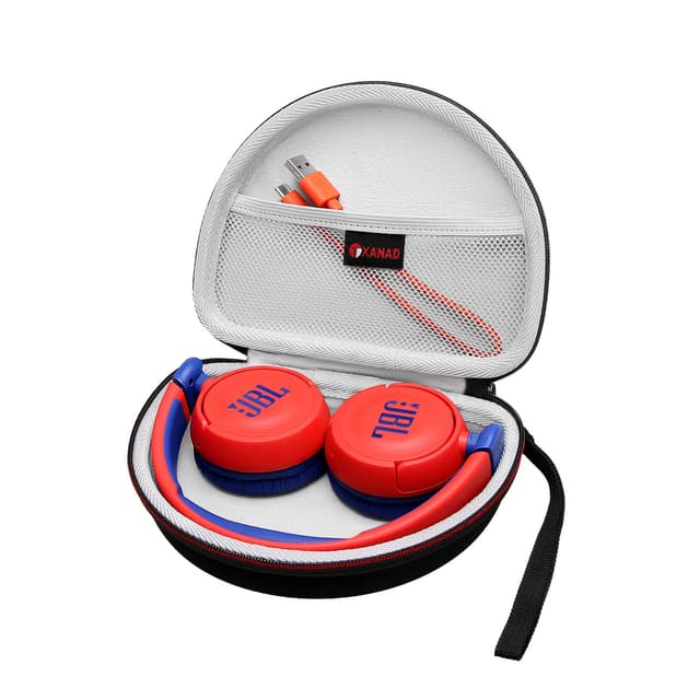 XANAD Kopfhörer Tasche für JBL Jr310 BT rot blau On-Ear Kinder Kabelloses Faltbares Bluetooth Kopfhörer (schwarz)