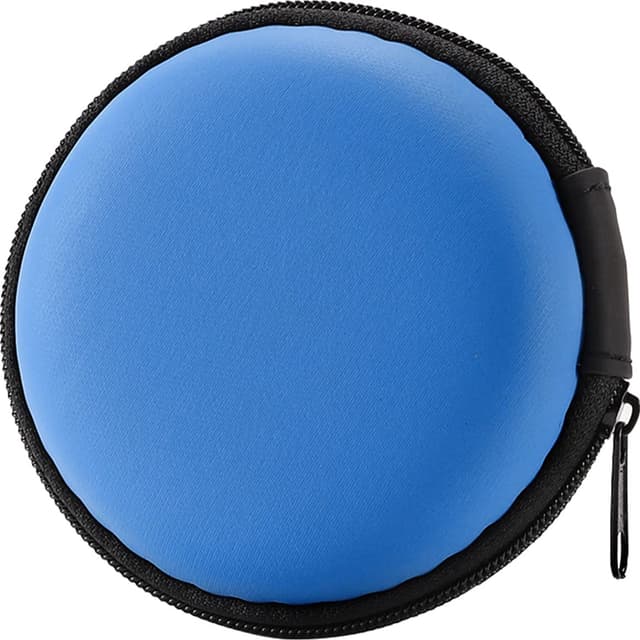 Mini Kopfhörer Tasche, MAS CARNEY Headset Aufbewahrung Ohrhörer Schutztasche mit Lovely Macarons Aussehen, für In Ear Earphones, MP3 Player, iPod Nano, Schlüssel, U Festplatte Blau
