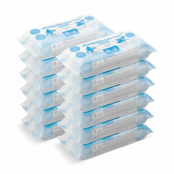 by Amazon Ultraweiche Baby-Feuchttücher, Hergestellt aus 100 % pflanzlichen Fasern, 720 Tücher, geruchsneutral, 12 Pack à 60 Stück, (früher eine Marke von Mama Bear, gleiches Produkt) Angebot bei HelloDeals