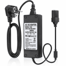 Powice Spannungswandler 230V auf 12V, Adapter Zigarettenanzünder Steckdose 5A 60W, Adapter 12V auf 230V für Auto Kühlbox Geeignet, Staubsauger Zigarettenanzünder Autoventilator Luftbefeuchter