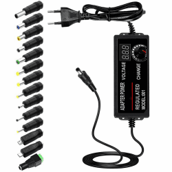 Einstellbares Netzteil 3V-24V Universal Netzteiladapter 2A 48W Verstellbarer Netzadapter 100V-240V AC to DC mit LED Spannungsanzeige und 5,5x2,5mm 14 Tipps für Haushaltselektronik,2000mA Max(SS-24V2A)