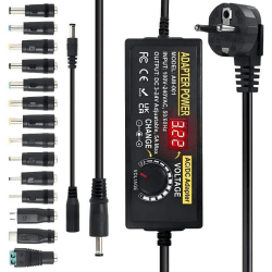 Einstellbares Netzadapter 3-24V 5A 120W, Universal Netzteil 5A 120W Verstellbarer Netzteil Adapter, 100V-240V AC zu DC 5A Netzteil mit LED Spannungsanzeige und 5,5x2,5mm 14 Tipps & Polaritätskabel