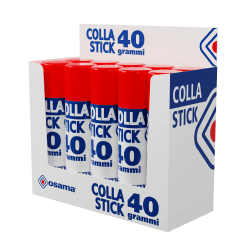 Osama – Klebestifte Extra Stark, Schachtel mit 10 Stück, 40 g-Klebestift-Set, Ideal für Schul- und Schreibbedarf, Büro und Uni - Gleitend, Stark und Kinderfreundlich, mit Natürlichen Inhaltsstoffen 10 Stück 40 g