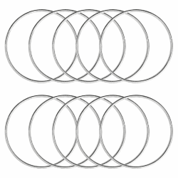 KALIONE Metallringe zum Basteln 10 Stück 5cm Silber Metallringe Metall Ringe Deko für Traumfänger Ring, Makramee Ring, Wickeltechnik, Floristik,Hochzeitskranz,Hoops Silber 5 cm