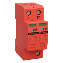 CNLonQcom DC Überspannungsschutz PV Anlage DC1000V 40kA 2P T2 Überspannungsableiter Für Solar-Photovoltaik 35mm DIN-Schienenmontage Angebot bei HelloDeals