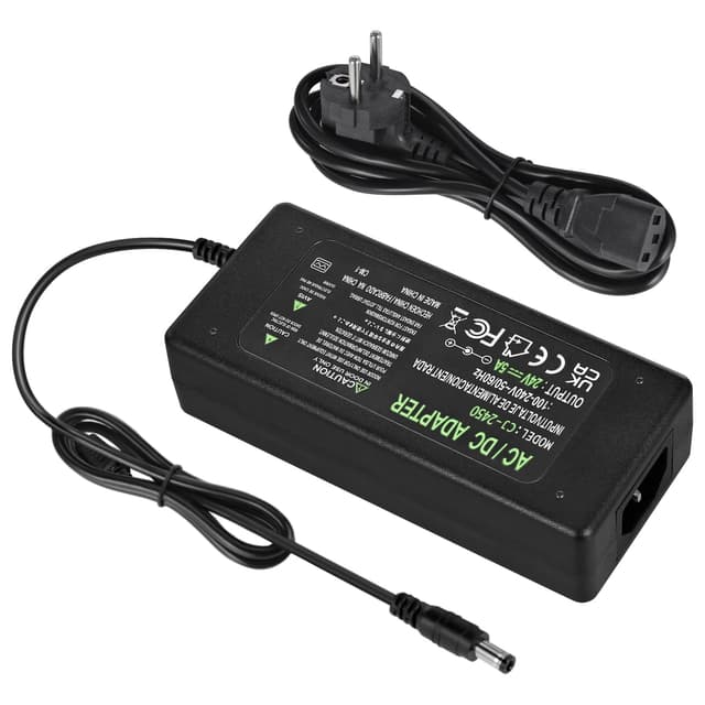 24V 5A Netzteil, 120W AC 100-240V zu DC 24V Netzteil Transformatoren Trafo 5,5mm x 2,5/2,1mm DC Jack, 120W Spannungswandler Adapter,Universal Adapter für LED Streifen,LCD Monitor,LED Treiber