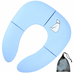 Faltbarer Toilettensitz Kinder Toilettensitz, Reise Klappbar WC Sitz Kinder, Toilettensitz Kinder für Unterwegs, Toilettentrainer Sitzverkleinerer Toilette für Kleinkind/Kinder Töpfchentrainer Angebot bei HelloDeals
