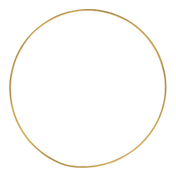 Rayher 2505406 Metallring, gold beschichtet, 30 cm ø, Stärke ca. 3,5 mm, Drahtringe zum Basteln, für Wickeltechnik, Traumfänger, Floristik, Hochzeitskranz, Hoops Gold 30 cm ø
