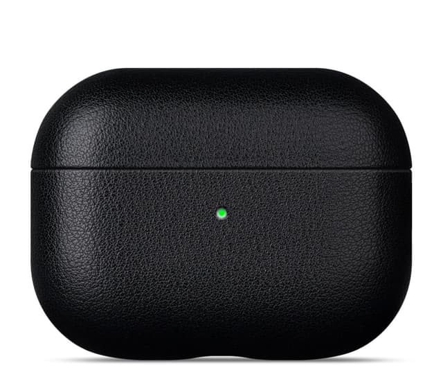 Haobobro [Nappa Series] Leder Hülle für AirPods Pro 3. Generation - Handgefertigt für AirPods Pro 3 Ledercase - Stoßfest AirPod Pro 3 Leather Case - Air Pods Pro 3 Schutzhülle Lederhülle - Schwarz [Nappa Leder]-Schwarz