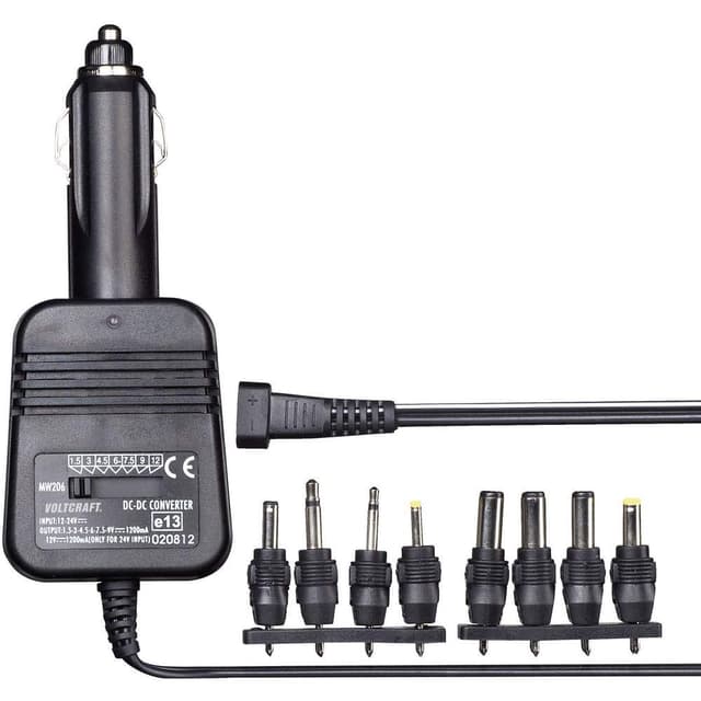 Voltcraft DC/DC-Wandler 12 V/DC, 24 V/DC - 1.5 V/DC, 3 V/DC, 4.5 V/DC, 6 V/DC, 7.5 V/DC, 9 V/DC, 12 V/DC/1.2 A 14.4 W, 510834