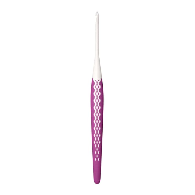 Prym 218483 Häkelnadeln Ergonomics 16 cm 3,00 mm fuchsia Woll-Häkelnadel, Kunststoff, 3 mm Fuchsia 3,0 mm