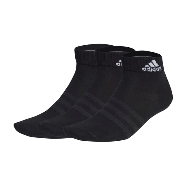 adidas Unisex Thin And Light Ankle Socks 3 Pairs Knöchelsocken 43-45 Black / White