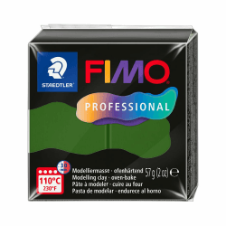STAEDTLER FIMO Professional 8040 ofenhärtende Modelliermasse, speziell für Profis und Künstler, Einzelprodukt blattgrün, 8040-57