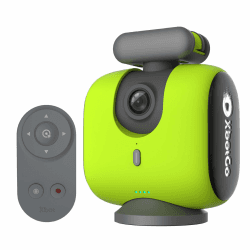 XbotGo Chameleon KI Team Sports Action Cam 4K 60FPS - Automatisch Verfolgen Fußball und Basketball, Freihändige Action Kamera für Sport, Live-Streaming, Kein Abonnement, mit iOS&Android (Lemon Green)