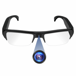 Nisanuki Mini Sport Kamera, Kleine Brillenkamara 1080P HD, Mikro Videokamera Tragbare Action Cam Sport Kamerabrille Videoaufzeichnungsbrille für Outdoor Aktivitäten