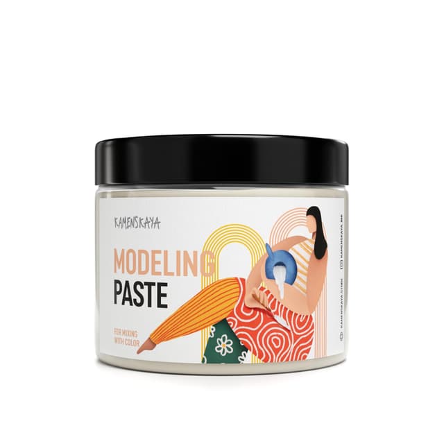 KAMENSKAYA Strukturpaste für Acrylmalerei, 500 ml (815 g) Fein Elfenbein 500 ml
