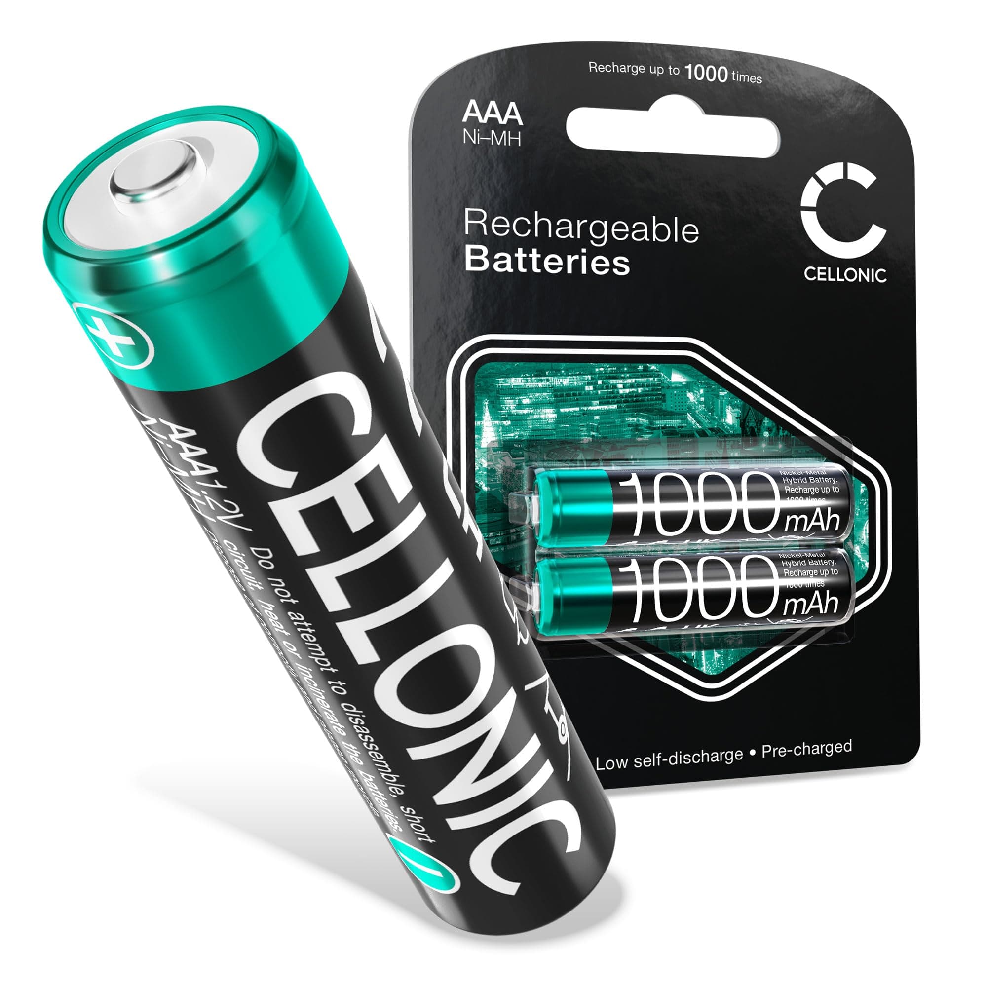 CELLONIC 2X AAA Ersatzakku für Siemens Gigaset A400, A415, AS405, AS690, C430, C430A, C530HX, CL660, CL660HX, E290, S810 Telefon Ersatz Akku 1000mAh wiederaufladbare Batterie Telefonakku