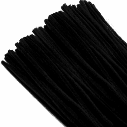 TOAOB 100 Stück Pfeifenreiniger Chenilledraht Biegeplüsch Basteldraht Pfeifenputzer Schwarz Zum Basteln und Gestalten von Tieren Figuren und Anderen Formen Dekorieren Kunst Handwerk Schwarz 100 Angebot bei HelloDeals