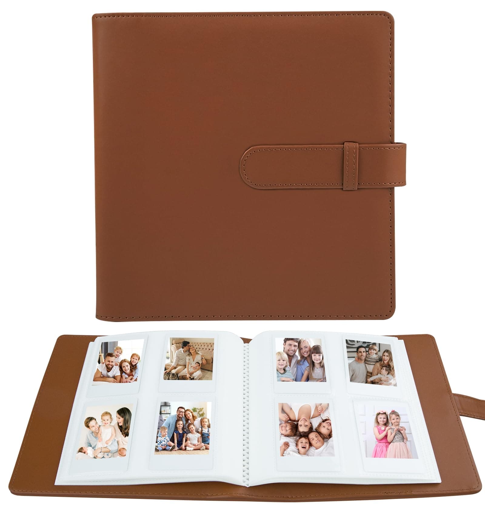 256 Taschen Fotoalbum für Fujifilm Instax Mini LiPlay 11 90 70 12 9 8+ 8 7S Kamera/Mini Link SP-1 Drucker, Polaroid SnapTouch PIC-300 Z2300 Mint Zip Instant Camera Printer (Braun) 256 Taschen–braun