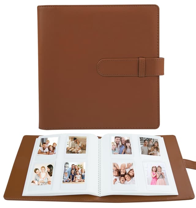 256 Taschen Fotoalbum für Fujifilm Instax Mini LiPlay 11 90 70 12 9 8+ 8 7S Kamera/Mini Link SP-1 Drucker, Polaroid SnapTouch PIC-300 Z2300 Mint Zip Instant Camera Printer (Braun) 256 Taschen–braun