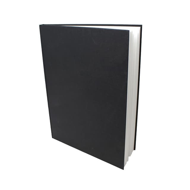 Artway Studio - Gebundenes A4-Skizzenbuch - Hochformat - 92 Seiten/46 Blätter aus 170 gsm Papier - Schwarzes Skizzenbuch mit festem Einband, Schwarz A4 Hochformat