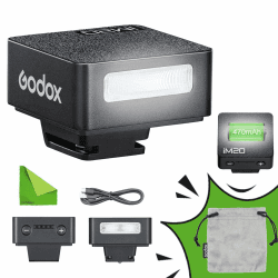 Godox IM20 Camera Flash - Godox im20 Mini Flash -Handbuch 440 Full -Power -Blitze/3s Recycle Times/5 Power Level, Kamera Flash für Sony Zve10/Sony Zv1/Sony A7III/Ricoh gr3/fujifilm f1 Black Angebot bei HelloDeals