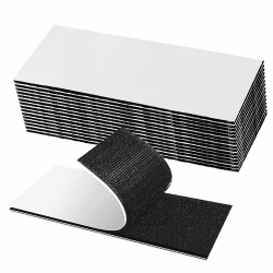 Klettverschluss Selbstklebend (15 Stück), Klettband Selbstklebend Extra Stark Schwarz, Für Wände,Tür,Kunststoffe,Boden,Gläser,Metalle, 3 * 10cm, Schwarzes Quadrat