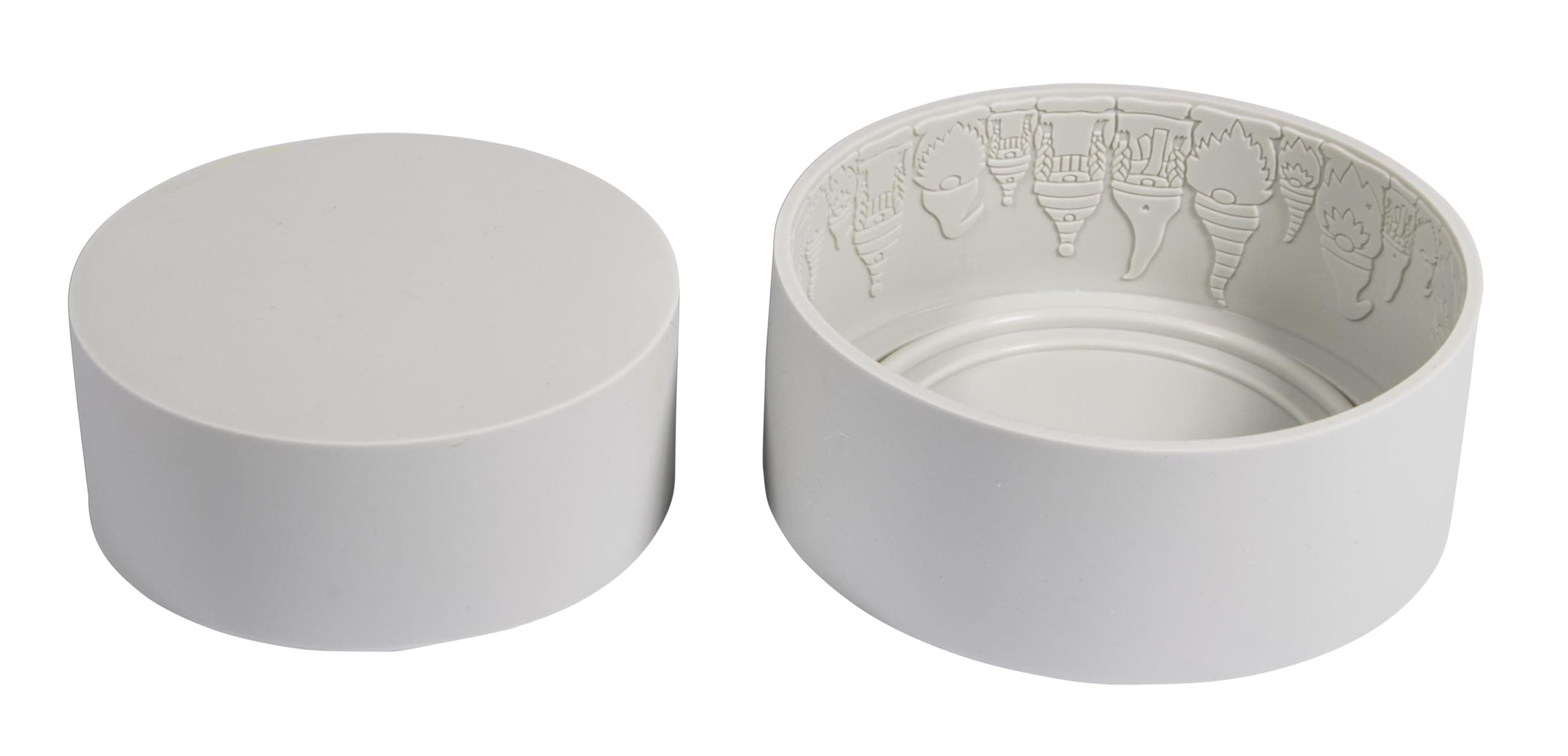 Rayher Silikon Gießform Schale Wichtelrand, 13,5 cm ø, Höhe 5 cm, zum Ausgießen mit Kreativ Beton, Art Resin Gießharz, Raysin-Gießpulver, Gießform Untersetzer, 36193000, Grau