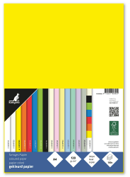 kangaro - Tonpapier Gelb DIN A4-120g/m² FSC mix 100 pack - Briefpapier Bastelpapier DIY K-0043F025 29.7x21x1.5 Gelb 120g/m²
