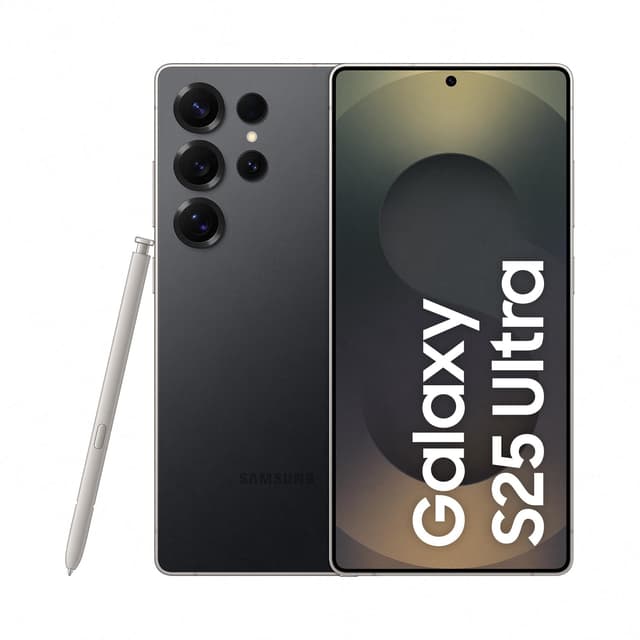 Samsung Galaxy S25 Ultra AI Smartphone mit Galaxy AI, Ohne Vertrag, Handy mit Android, 12 GB RAM, 256 GB Speicher, 200-MP-Kamera, Titanium Black, 3 Jahre Herstellergarantie [Exklusiv auf Amazon] Titanium Black 256 GB Ohne Case
