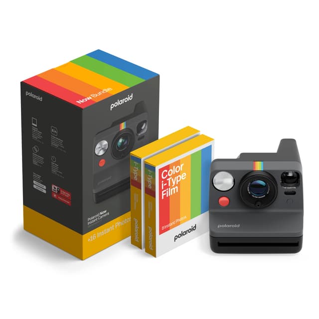 Polaroid - Now Gen 3 - Sofortbildkamera - Bundle Kamera + Farbfilm (16 Fotos) Schwarz (6560) Schwarz Camera + Film Color Film (16 photos)