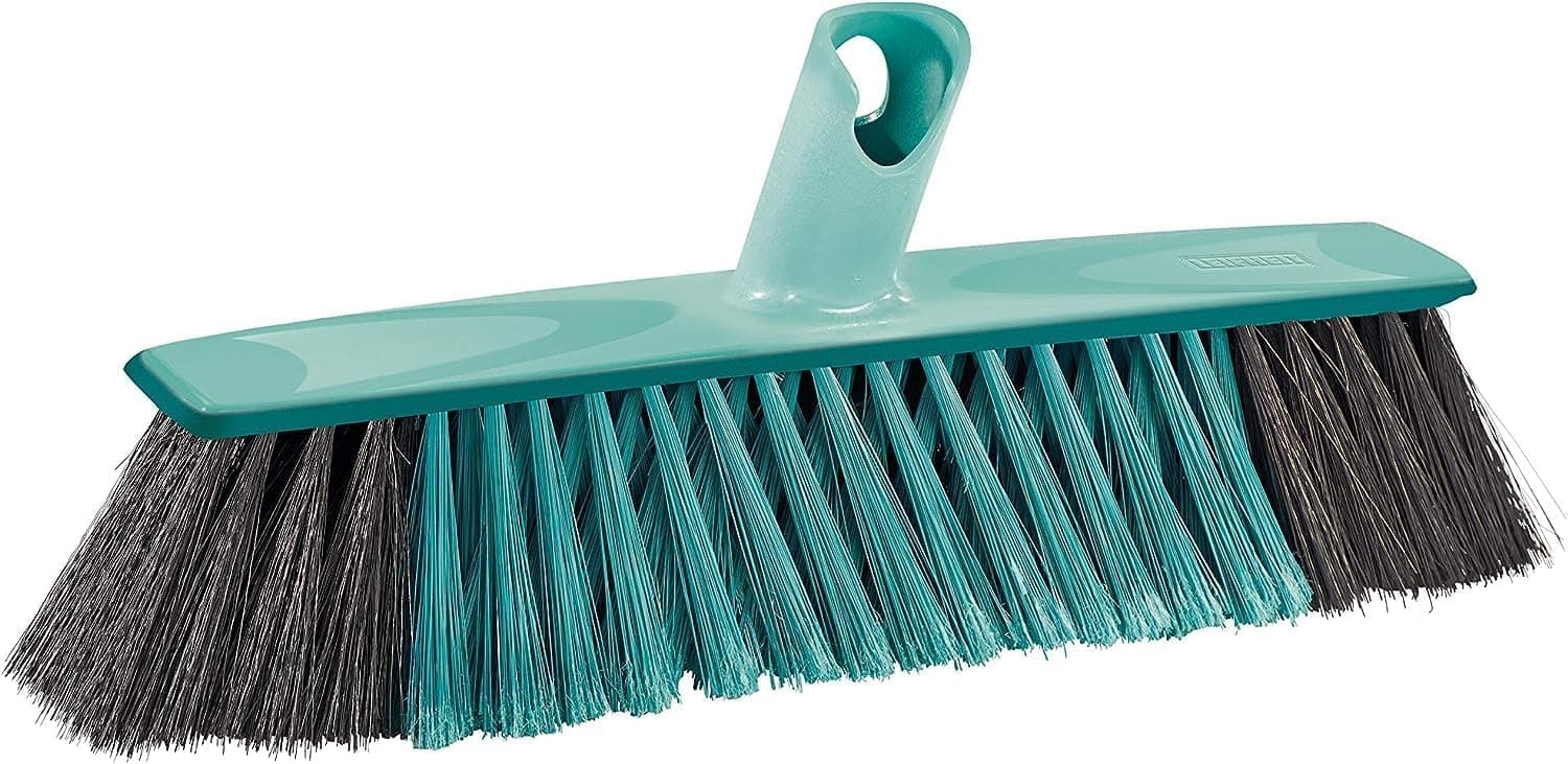 Leifheit Allround Besen Xtra Clean 30 cm mit X-Borsten, Kehrbesen mit Borsten aus Kunststofffaser, Besen mit schräger Stielanbindung, Besenkopf ohne Stiel, Kehrer mit Click-System Allrounder 30cm