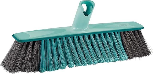 Leifheit Allround Besen Xtra Clean 30 cm mit X-Borsten, Kehrbesen mit Borsten aus Kunststofffaser, Besen mit schräger Stielanbindung, Besenkopf ohne Stiel, Kehrer mit Click-System Allrounder 30cm