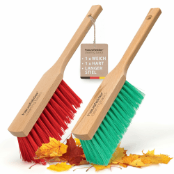 Hausfelder Handfeger 2er Set, Handbesen, Kehrbesen für Garten & Outdoor, mit harten Kunststoffborsten, Kleiner Besen für draußen Angebot bei HelloDeals