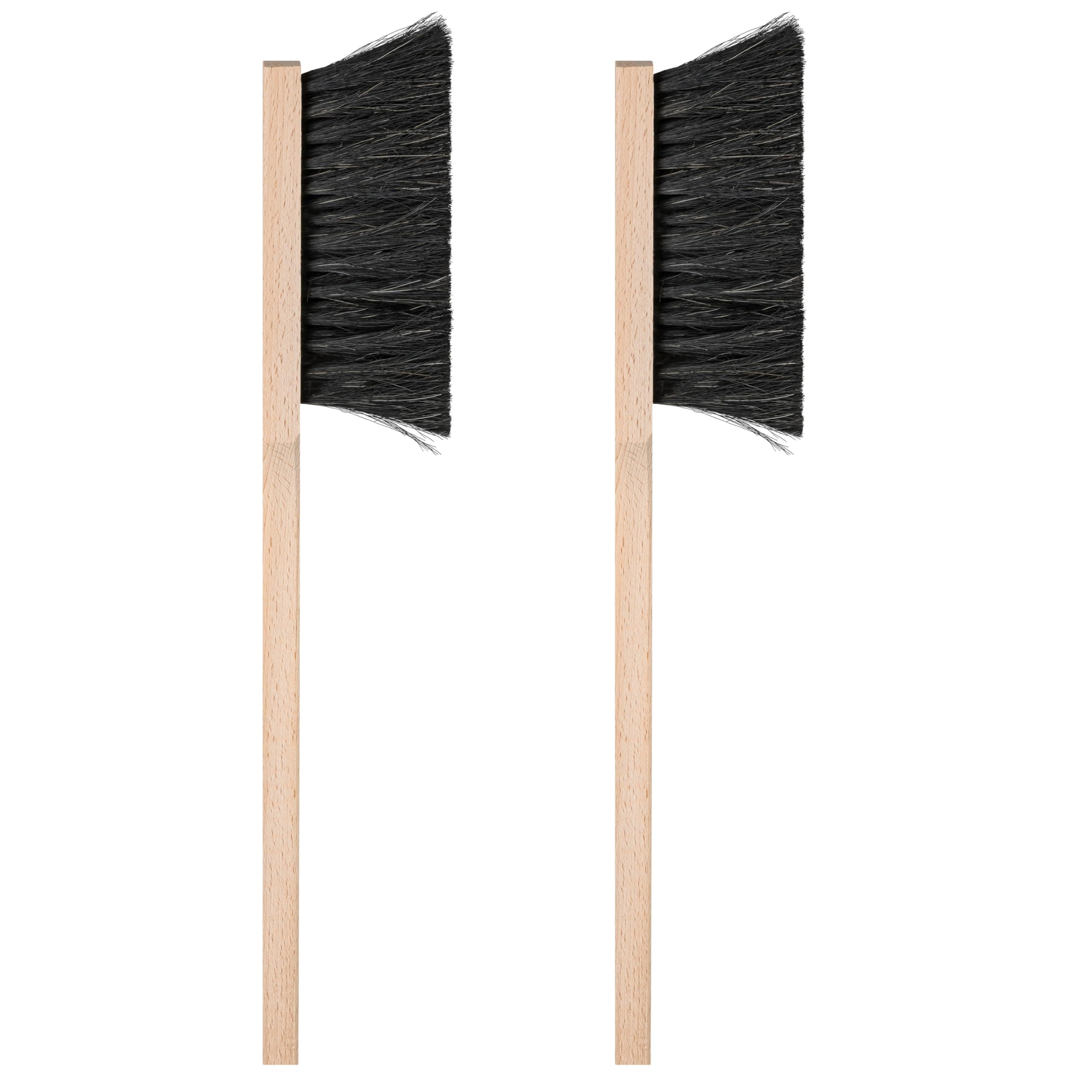 2 Stück Langhand-Handfeger aus Naturhaar, Handbesen Set, Made in Germany